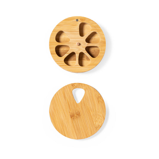 Pastillero Semanal de Bambu Compacto e Prático