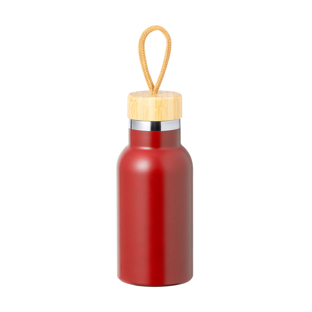 Bidão Térmico Flazer 350ml em Aço Inox com Tampa de Bambu