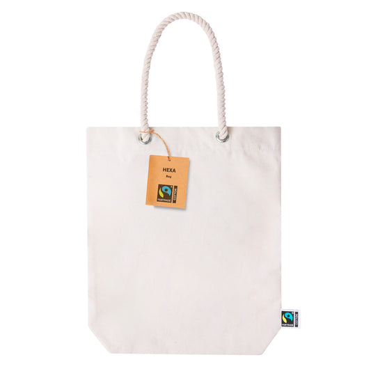 Bolsa Hexa Fairtrade em Algodão Natural Resistente