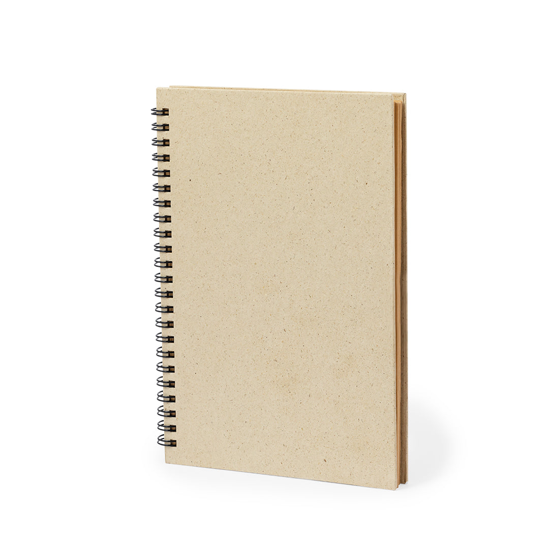 Libreta A5 sustentável com capas duras e papel de erva