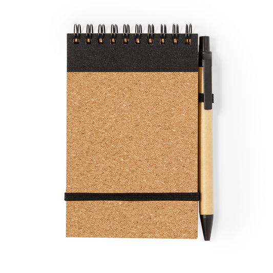 Conjunto Ecológico de Caderno e Caneta em Cortiça