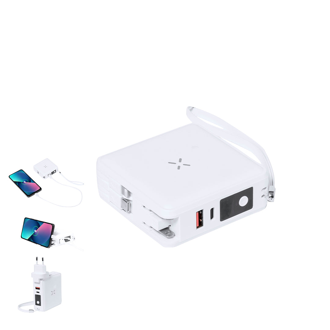 Adaptador de Viagem Multifunções com Powerbank 10.000mAh