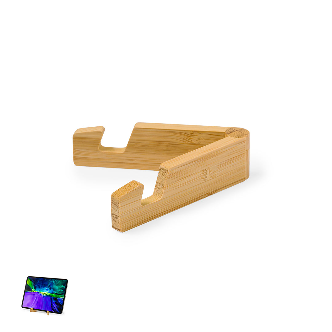 Suporte de Bamboo Ajustável para Telemóvel