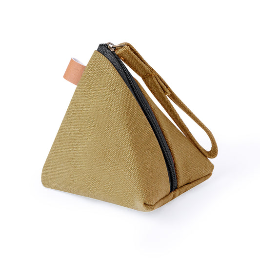Monedero Zarynix em Canvas Resistente e Design Piramidal