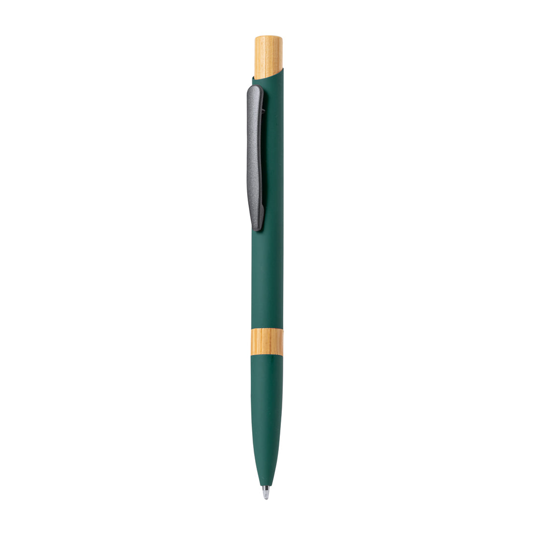 Lantasker - Caneta Elegante em Alumínio com Detalhes em Bambu