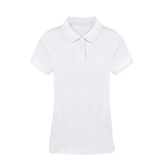 Polo Mulher Branco em Algodão 100% Confortável