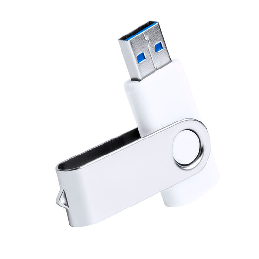 Memória USB 3.0 16GB com Clip Metálico Branco