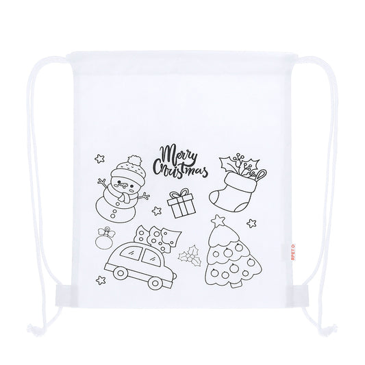 Mochila Infantil Natal para Colorir com Ceras