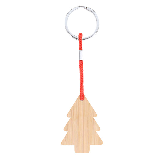 Llavero de Bambu Natalício com 4 Designs Originais