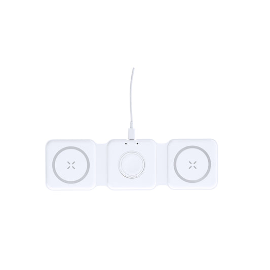 Carregador Sem Fios Magnético 15W 3 em 1 Portátil