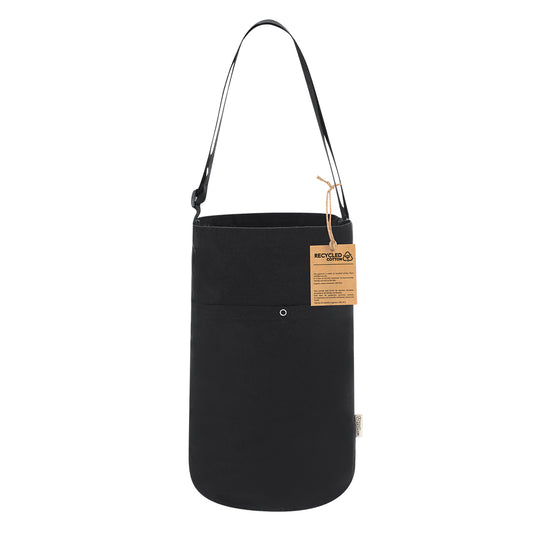 Bolsa Cilíndrica em Canvas Reciclado Preta