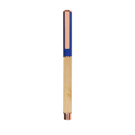 Caneta Roller Elegante em Bambu e Alumínio