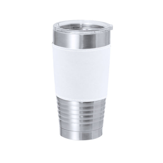 Vaso Térmico em Aço Inox 420ml com Banda PU Elegante
