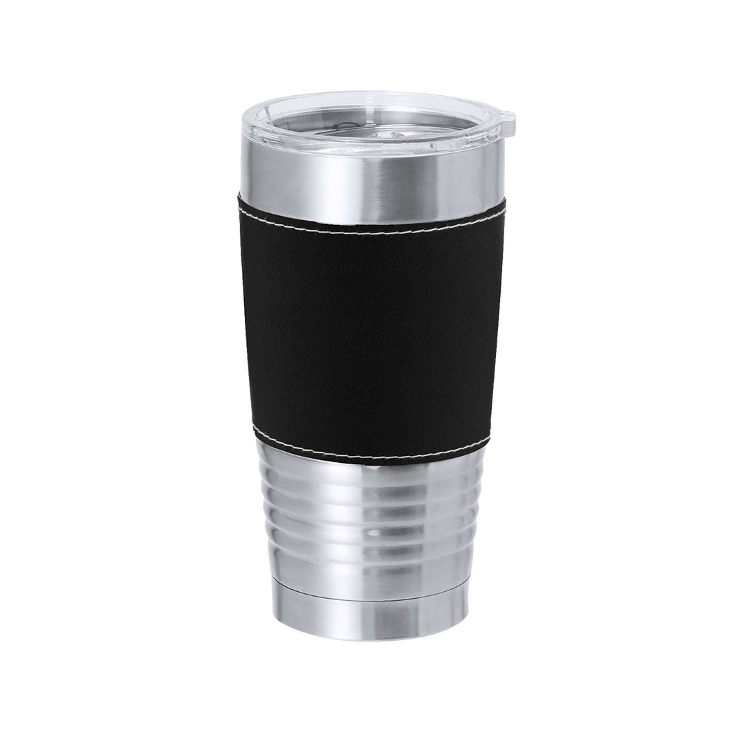 Vaso Térmico em Aço Inox 420ml com Banda PU Elegante
