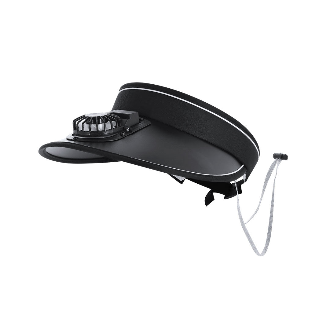 Visera com Ventoinha Recarrregável e Ajustável