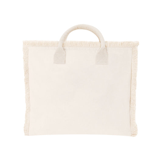 Bolsa com Franjas em Algodão Resistente e Fecho Seguro