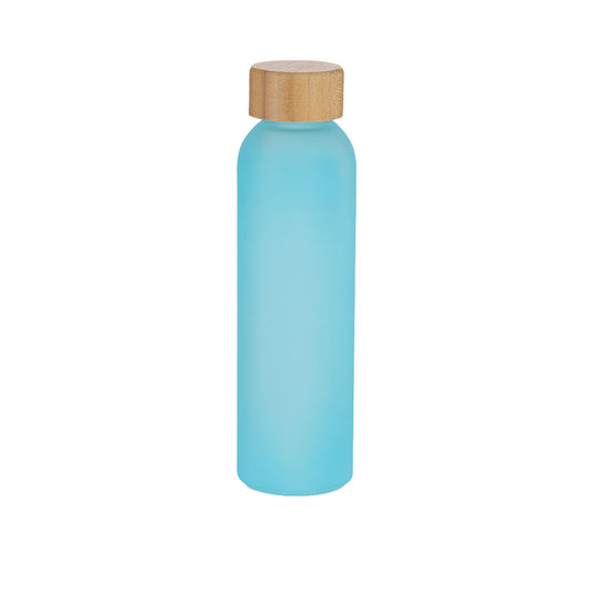 Garrafa Tistak em Vidro Reciclado 500 ml com Tampa Bambu