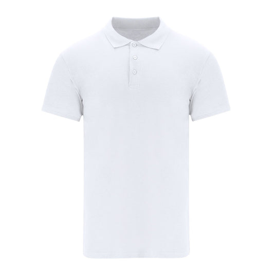 Polo Unissexo Branco Manga Curta Confortável
