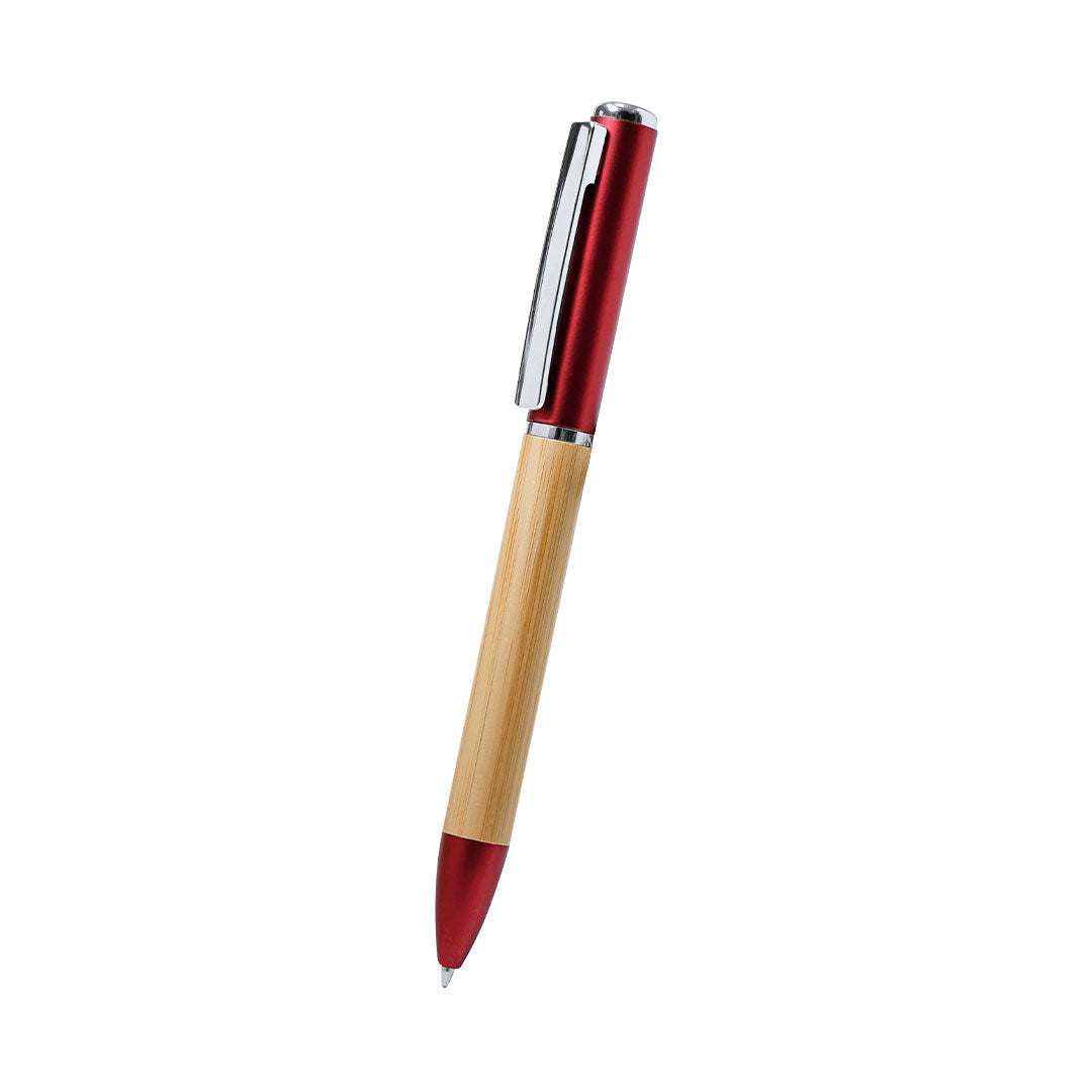 Caneta com Lanterna LED em Bambu Elegante