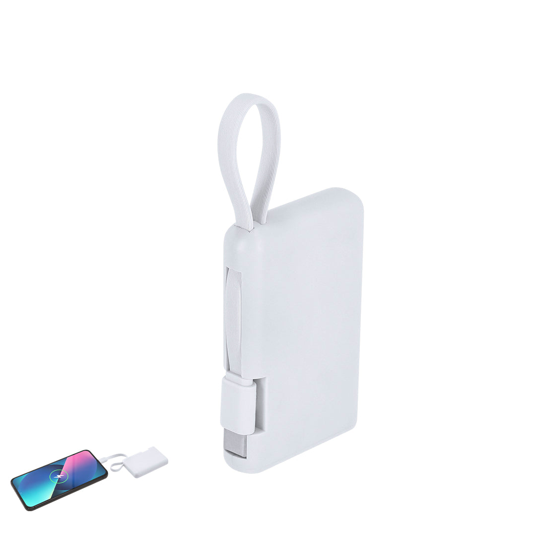 Power Bank Compacto 2000mAh com USB Tipo C