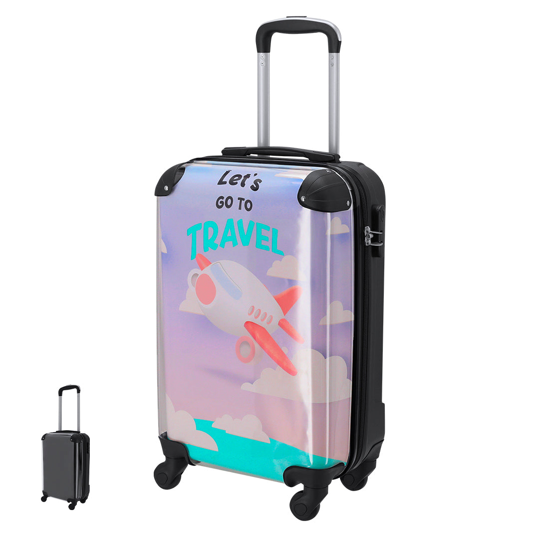 Trolley Personalizável com Protector Transparente e 4 Rodas