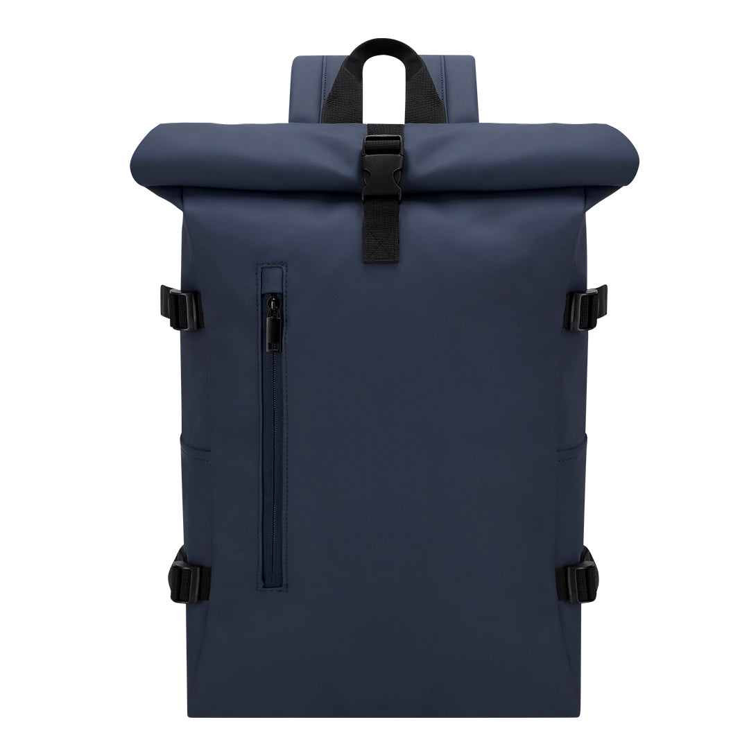 Mochila Hedix em PU com Fecho Enrolável e Compartimento para Portátil
