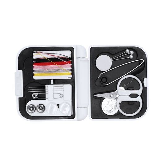 Set de Costura Compacto com Estojo Elegante Branco