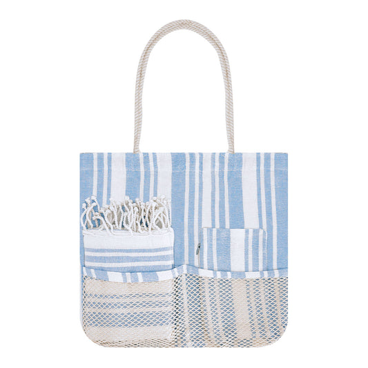 Set Bolsa, Necessaire e Pareo em Algodão