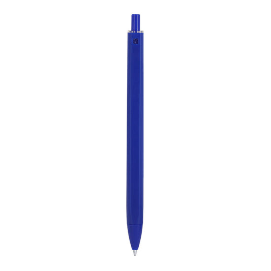 Caneta Maron com Mecanismo Pulsador e Tinta Azul