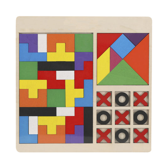 Set de Puzzles em Madeira para Crianças - Criatividade e Diversão