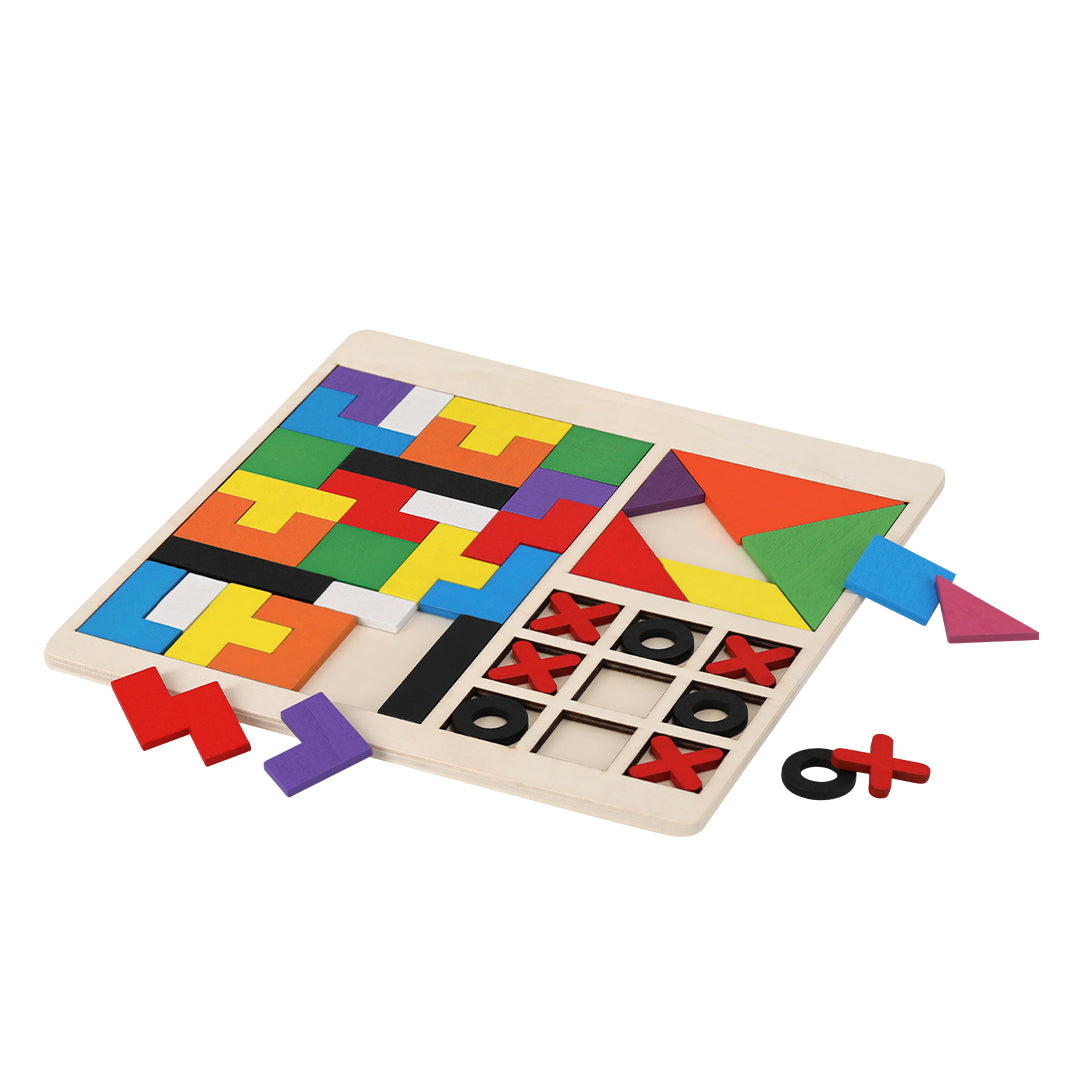 Set de Puzzles em Madeira para Crianças - Criatividade e Diversão