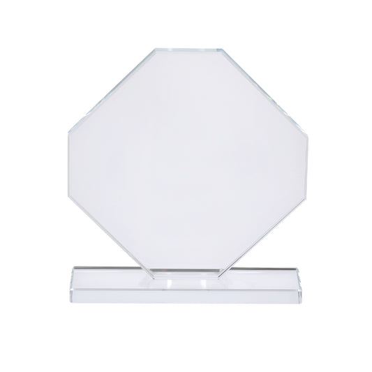 Placa de Cristal Octogonal Elegante para Reconhecimentos
