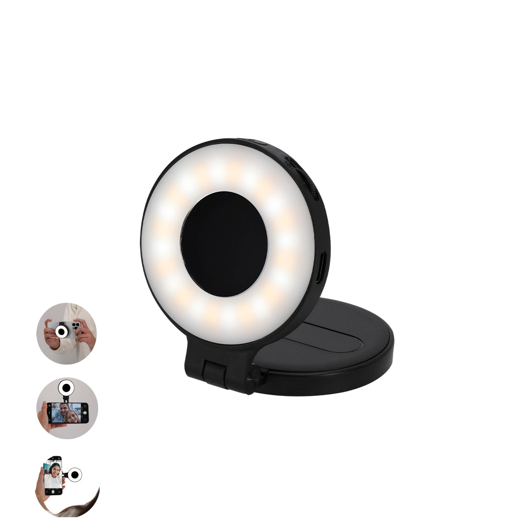 Anel de Luz LED com Suporte Magnético para Smartphone