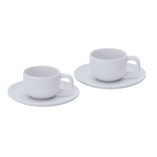 Conjunto de Chávenas Cerâmica 85ml com Pires Mate