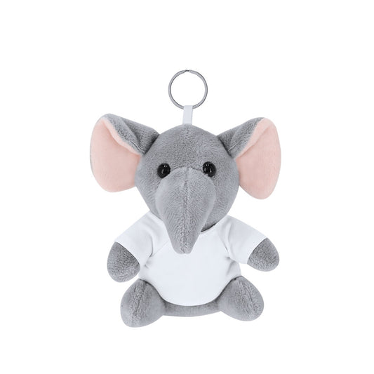 Llavero Elefante de Peluche Personalizável com Anilha
