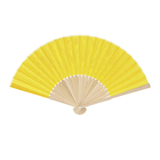 Abanico Elegante em Bambu e Poliéster Resistente