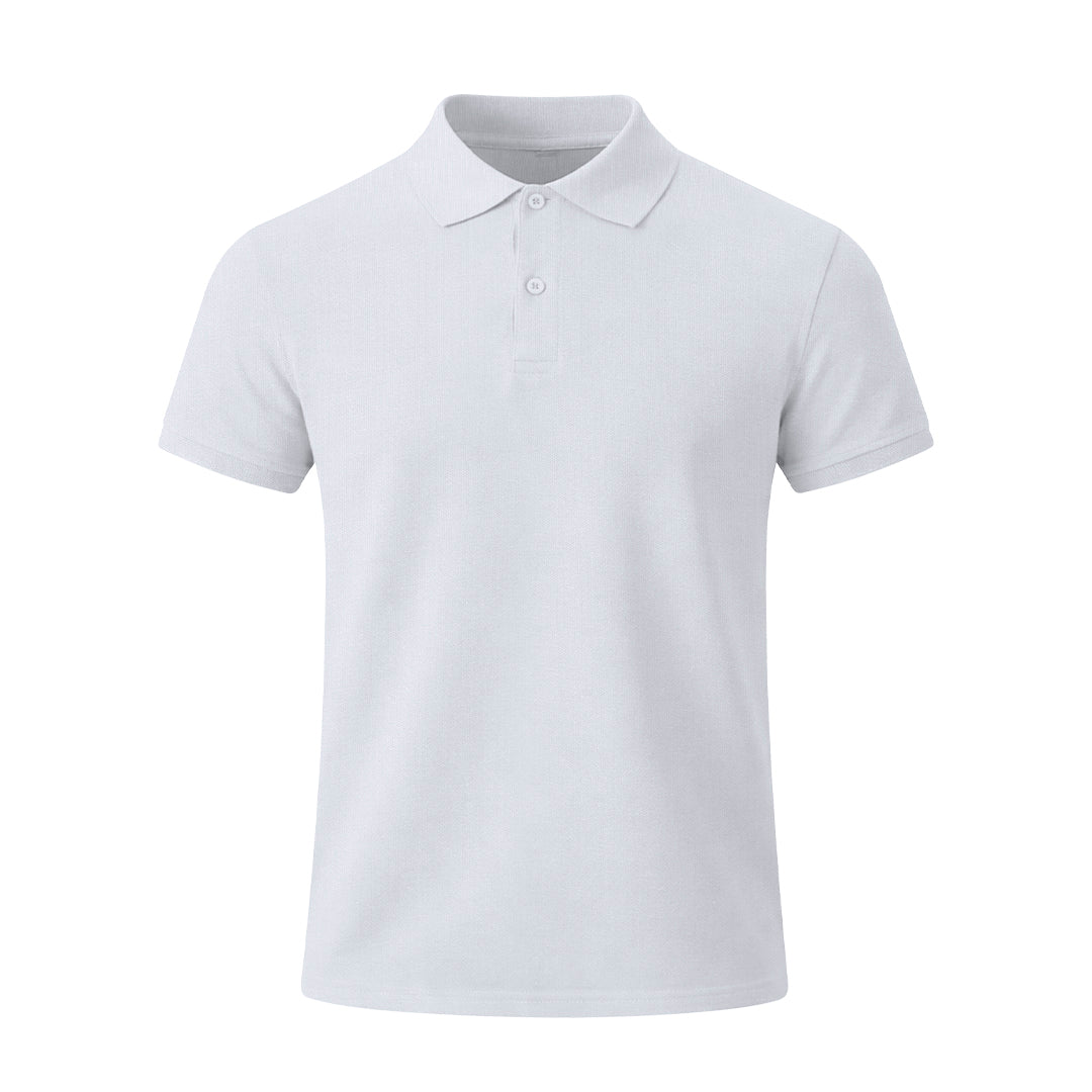 Polo Adulto Branco Charles em Algodão Piqué