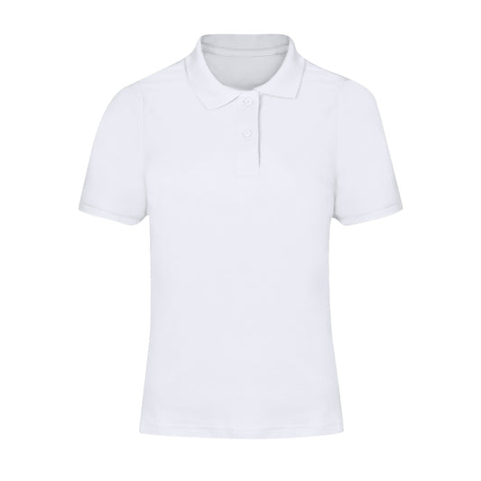 Polo Feminino Branco Charles em Algodão Piqué