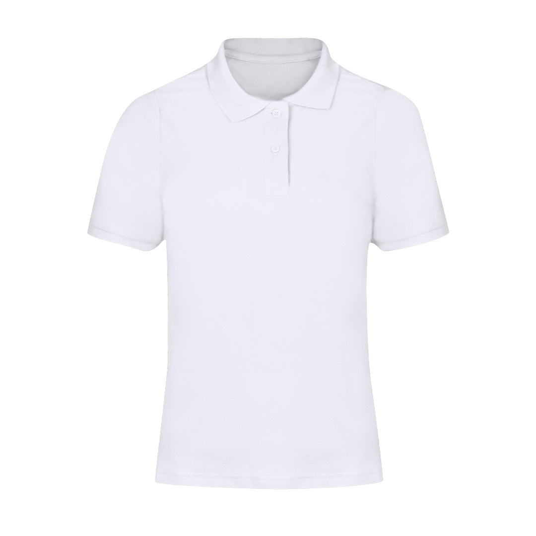 Polo Feminino Branco Charles em Algodão Piqué
