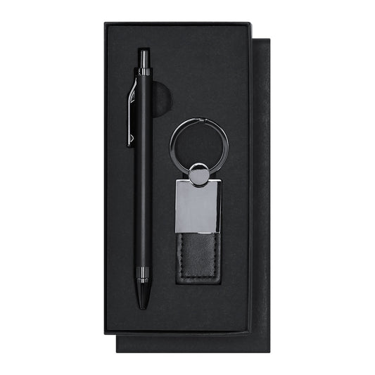 Set Premium Elegante com Caneta e Llavero em Alumínio Reciclado