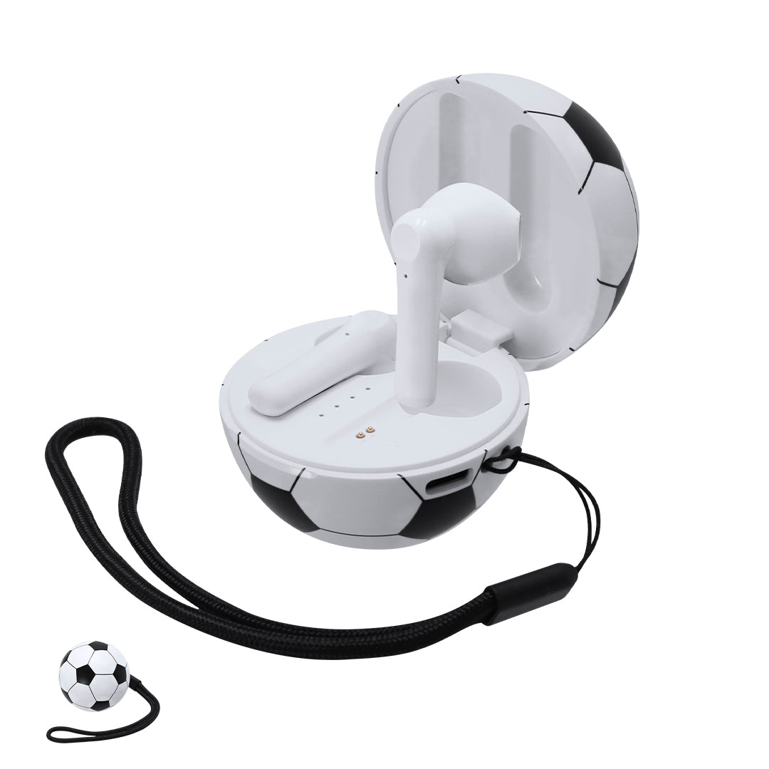 Auriculares Bluetooth 5.3 com Estojo de Futebol