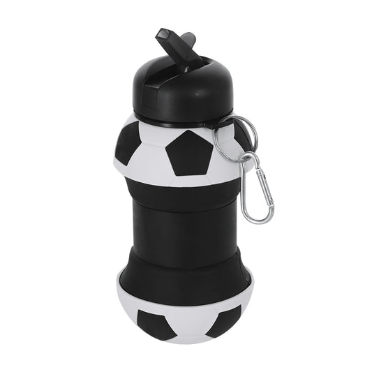 Bidão Plegável Bola de Futebol 550ml com Mosquetão