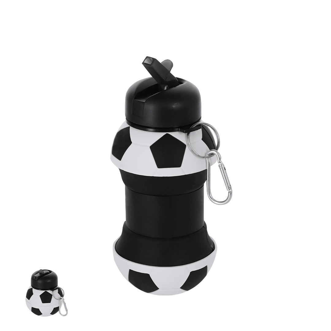 Bidão Plegável Bola de Futebol 550ml com Mosquetão