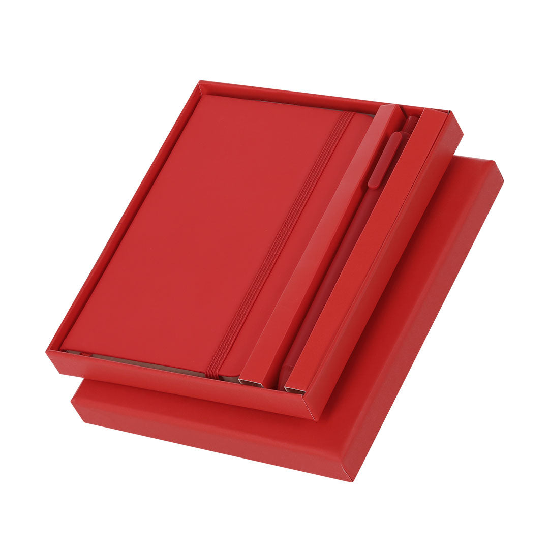 Set Elegante de Bloco de Notas e Caneta PU