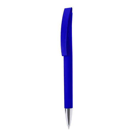 Caneta Pulsadora com Clip Metalizado e Tinta Azul