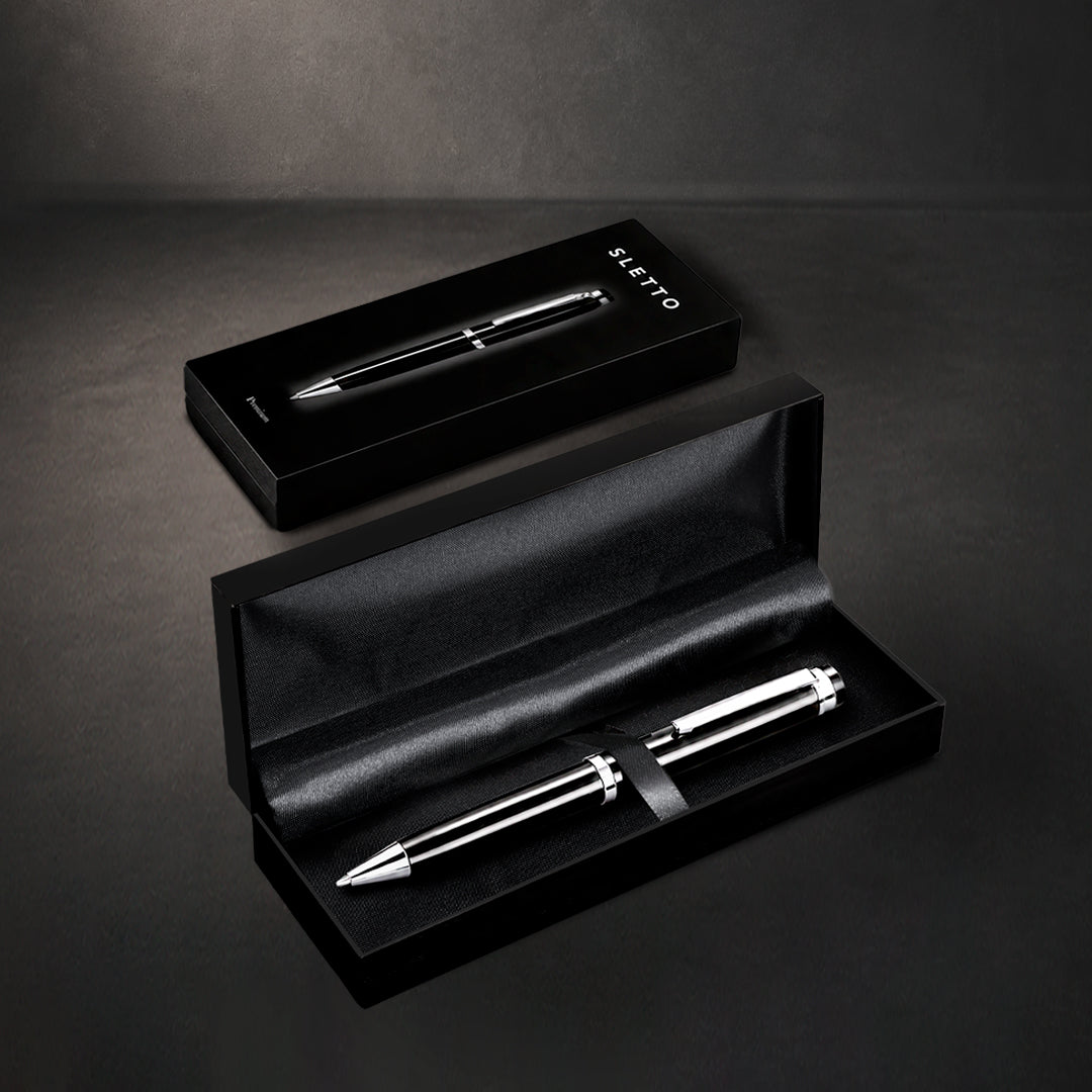 Caneta Rotativa Premium com Acabamento Brilhante
