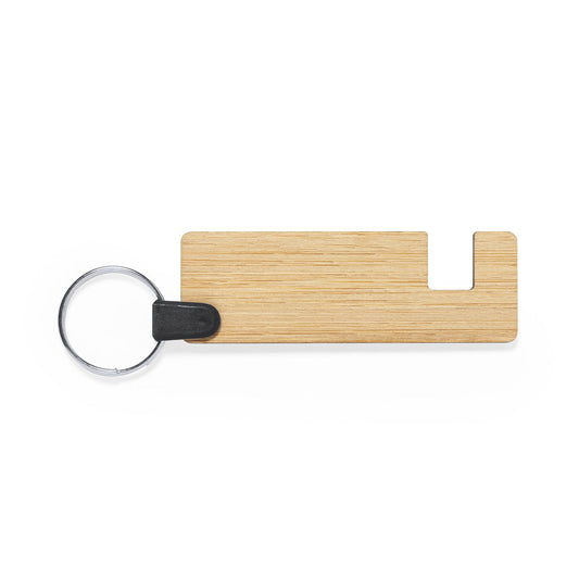 Porta-chaves Suporte em Bambu Natural para Telemóvel