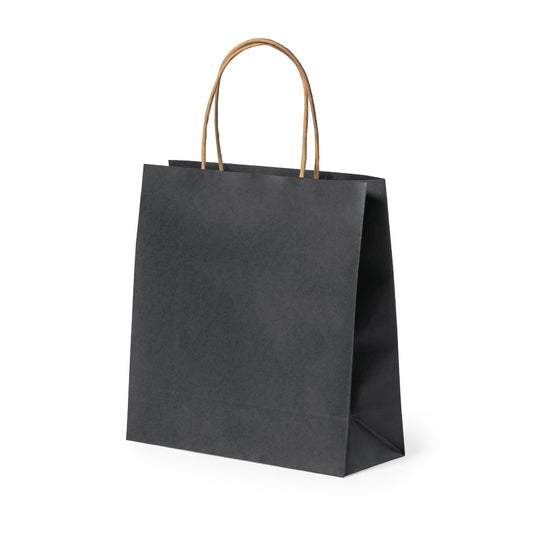 Bolsa Fortis em Papel Reciclado Preto Resistente