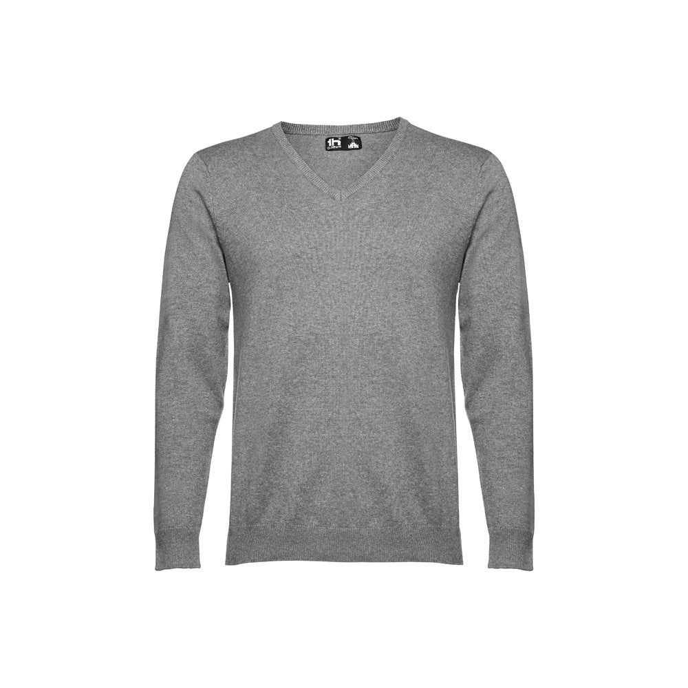 Pullover THC MILAN com decote em V para homem, algodão e poliamida
