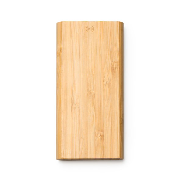 Powerbank em Bambu 10000mAh com Luz LED